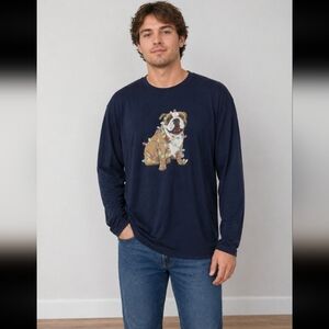 CLUB ROOM Christmas Lights Dog Long sleeve Shirt